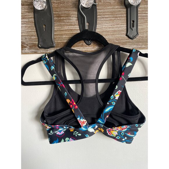 NWOT JOYLAB Multicolor Floral Sports Bra With Mesh Back Size XS - Picture 2 of 5